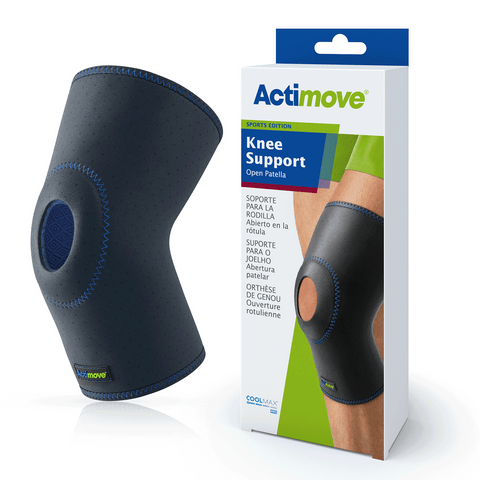 Manga de soporte de rodilla actimove rótula azul marina
