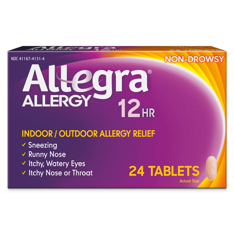 Allegra alergia 12 horas 60 mg tabletas 24ct
