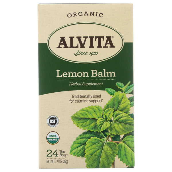 Alvita Organic Lemon Balm Tea Bags 24ct