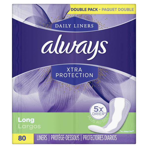 Always Driliners Long Pantiliner 2Pack 40ct