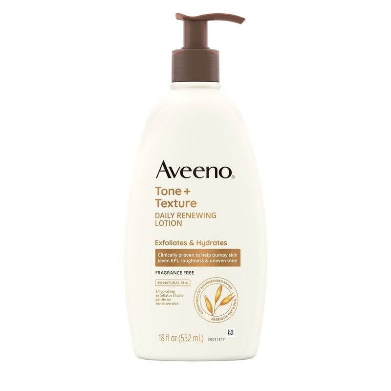 Aveeno Tone + Texture Exfoliating Lotion Sensitive Skin 18oz