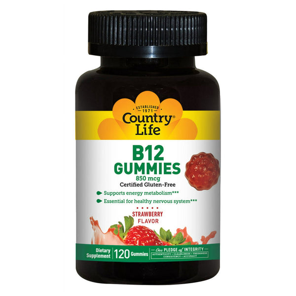 Country Life B12 850mcg Strawberry Gummies 120ct