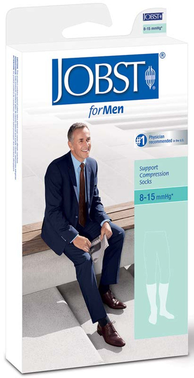 Jobst For Men Knee High Support Socks 8-15 White S