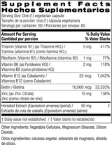 Bio nutrición cápsulas de biotina de cabello sano 60ct