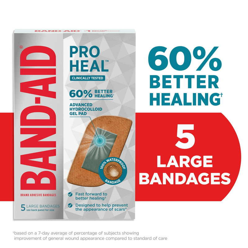 Band-Aid Pro Heal Hydrocolloid Bandages Large 5ct