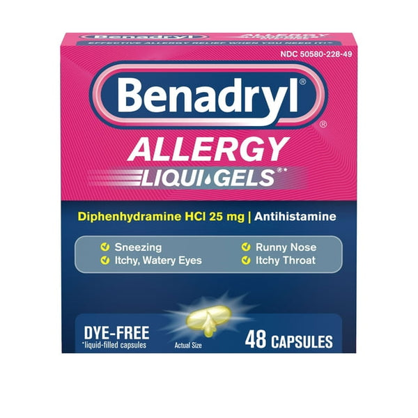 Benadryl alergia liquidgels 25mg 48ct