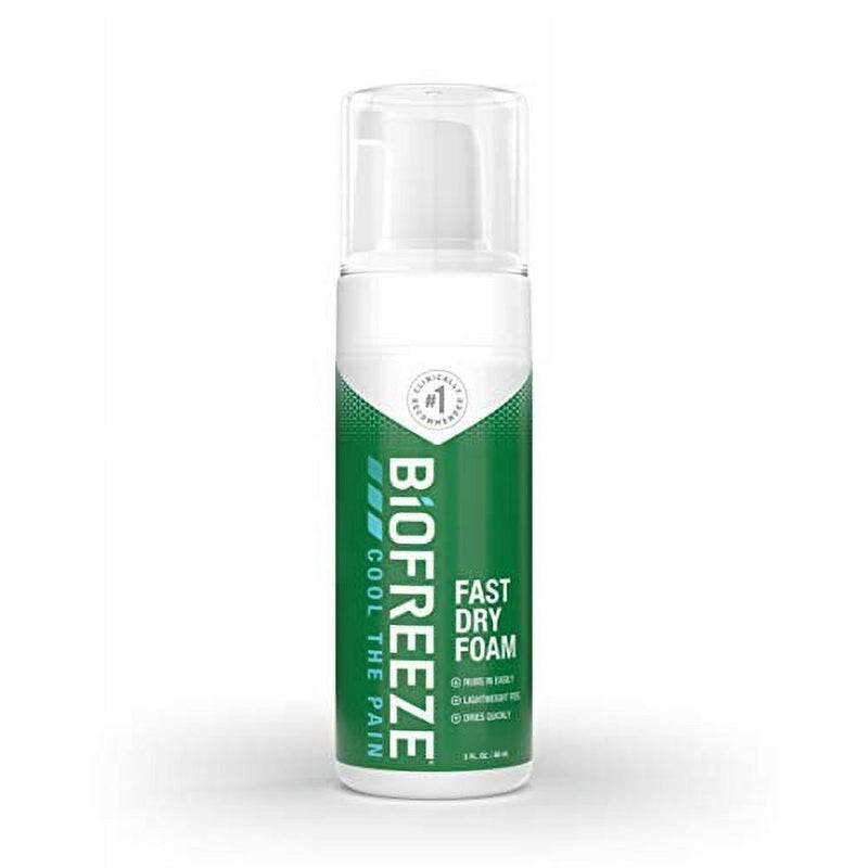 Biofreeze enfriar el dolor de espuma seca rápida 3 oz
