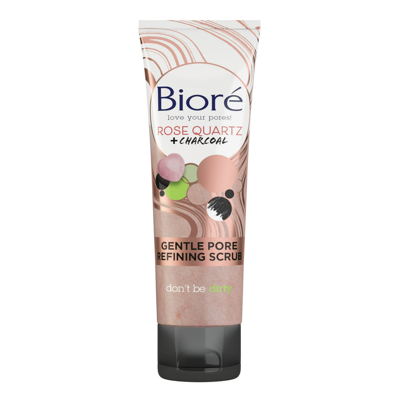 Biore Rose Quartz Charcoal Scrub 4oz