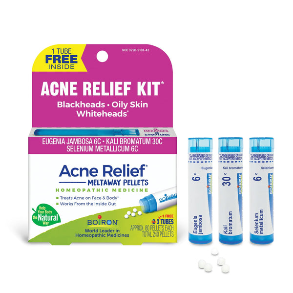 Boiron Acne Relief Kit Bonus 3ct 240 Pellets