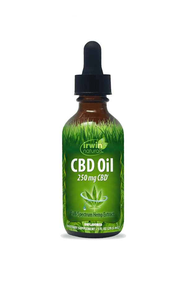 Irwin Naturals CBD Oil gotas 250 mg sin sabor a 1 oz