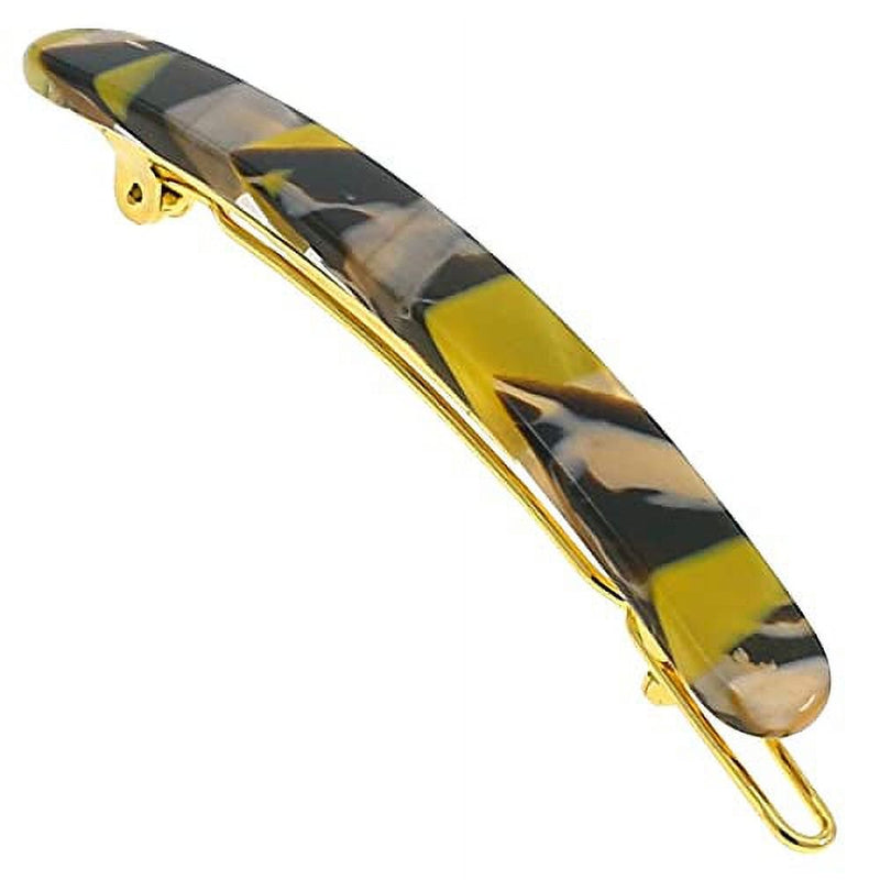 Camila Paris Hair Barrete Mustard Black Clip Cp3156