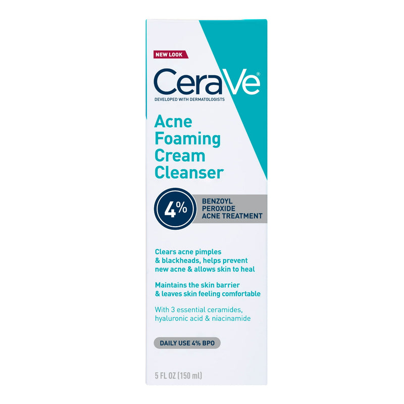 Cerave Acne Foaming 4% Benzoyl Peroxide Cleanser 5oz