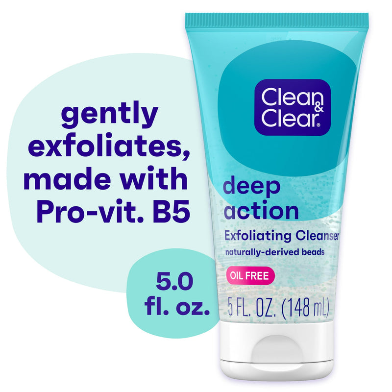 Clean & Clear Deep Action Exfoliating Facial Scrub 5oz