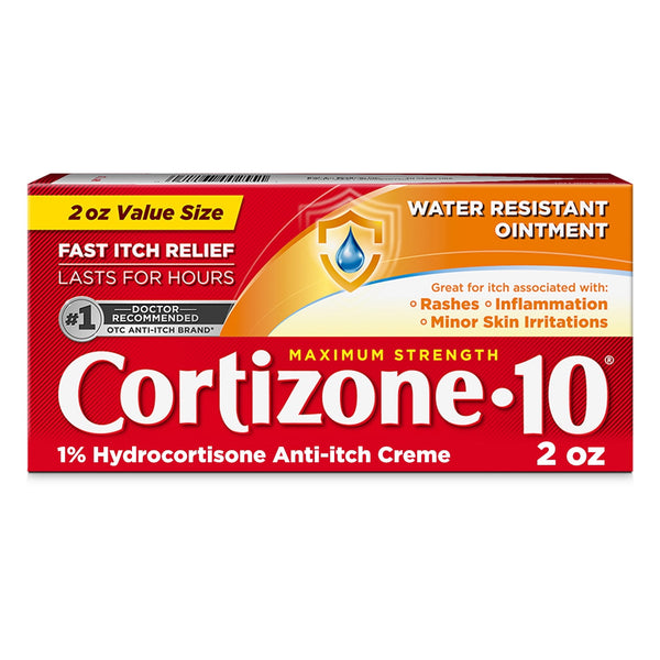 Cortizone 10 1% Hydrocortisone Water Resistant Ointment 2oz