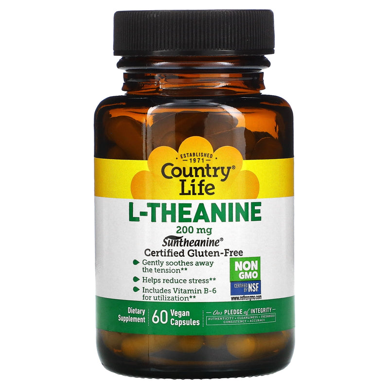 Vida en el país l-theanine 200mg cápsulas veganas 60ct