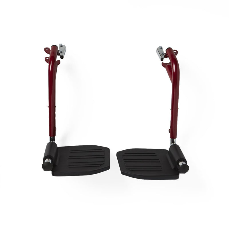 Drive Medical Swing-Away Footrest Set for Fly-Lite DFL19-RD Transport Chair, Red