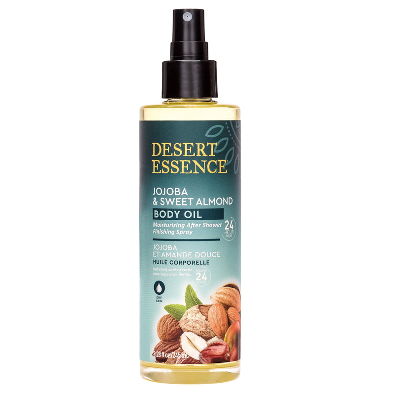 Desert Essence Body Oil Jojoba & Sweet Almond 8.28oz