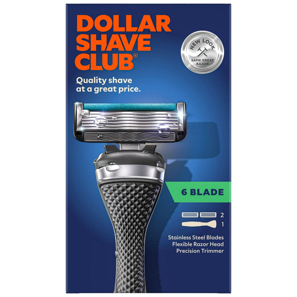 Dollar Shave Club Men's Razor 1 Handle + 2 Cartridges 6 Blades