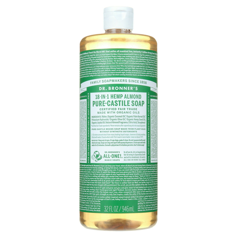 Dr.Bronner's 18 In 1 Hemp Organic Almond Liquid Soap 32oz