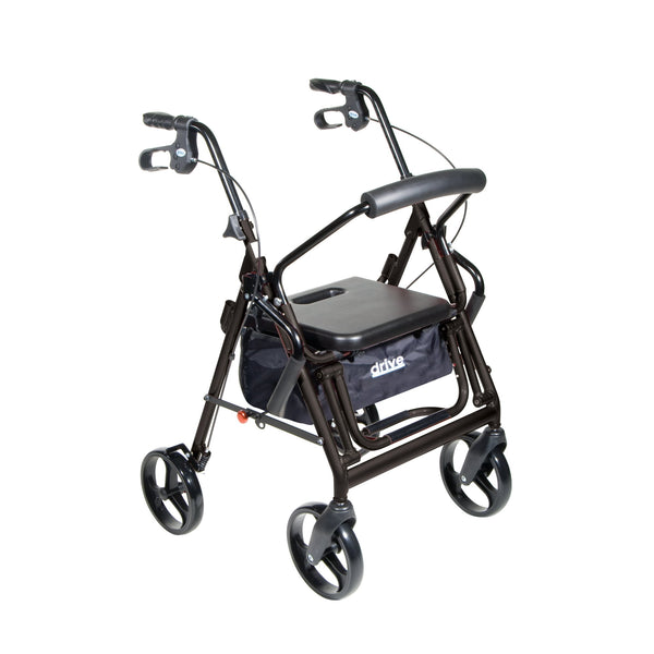 Drive Medical Duet Dual Function Transport Rollator / Rolling Walker