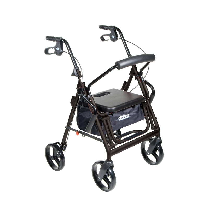 Drive Medical Duet Dual Function Transport Rollator / Rolling Walker