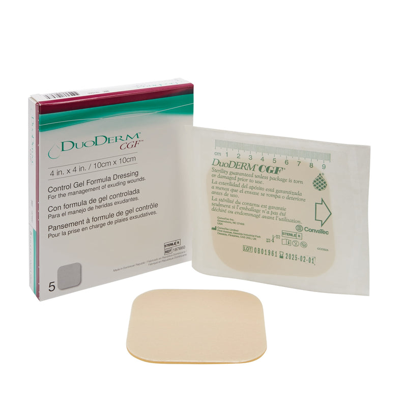 Convatec Duoderm CGF Hydrocolloid Dressing 4 x 4" 187660