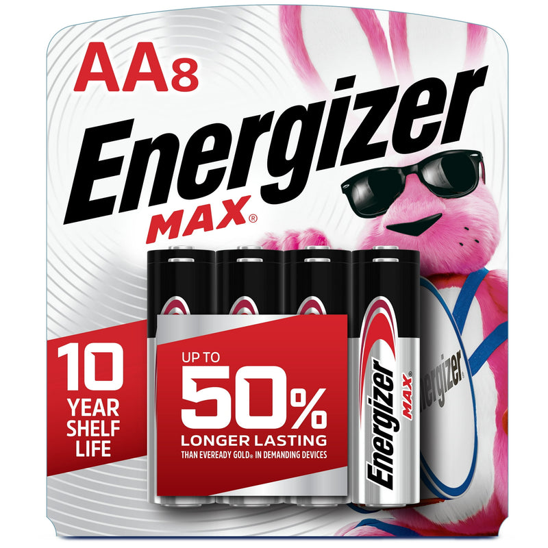 Energizer Max AA Alkaline Batteries 8 Pack