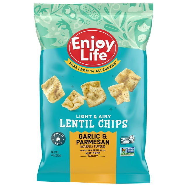 Enjoy Life Lentins Chips Garlic & Parmesan 4oz