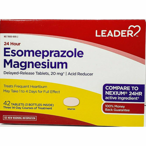 Leader Esomeprazole Magnesium 20mg Tablets 42ct