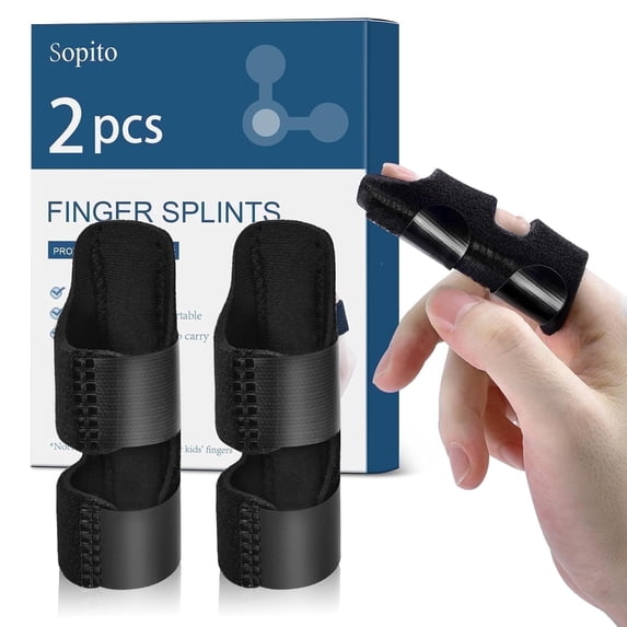 Sopito Finger Splint, 2PCS Finger Brace for Index, Middle, Ring Fingers