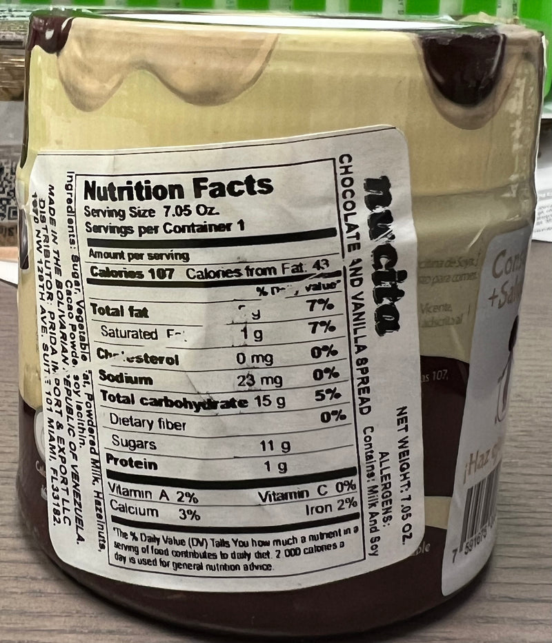 Nucita Doble Sabor 200 Gr Chocolate Con Leche