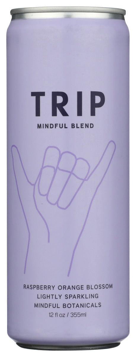 Trip Mindful Blend Raspberry Orange Blossom Lightly Sparkling Botanical - 12 fl oz Can