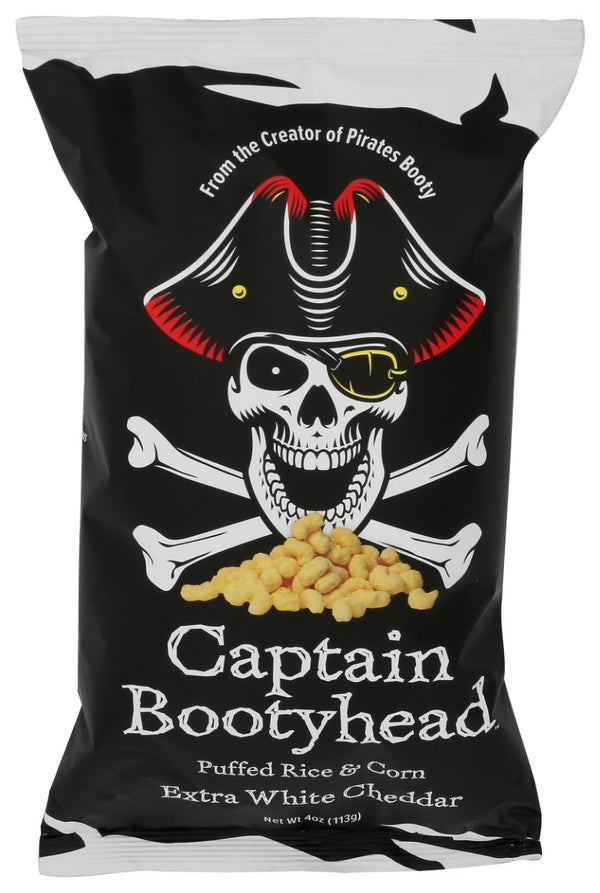 Captain Booty Head Puffed Rice & Corn Extra White Cheddar 4 oz