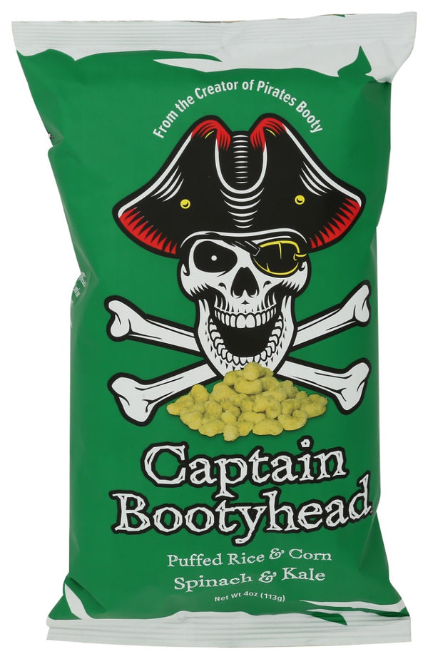 Captain Booty Head Puffed Rice & Corn Spinach & Kale 4 oz