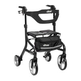 Drive Medical Nitro Sprint Rollator Tall, Folding, Adjustable Height - Black