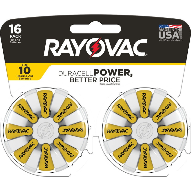 Rayovac Size 10 Hearing Aid Batteries 16ct