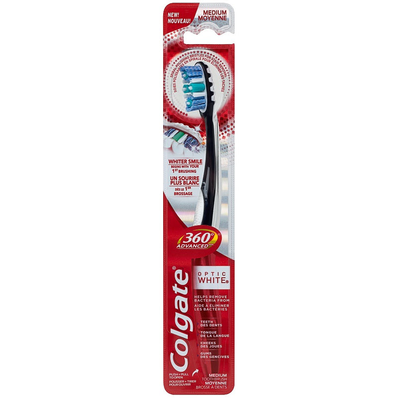 Colgate 360 Advanced Optic White Adult Manual Toothbrush Medium