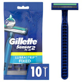 Gillette Sensor2 Plus Men s Disposable Razors  10 Count