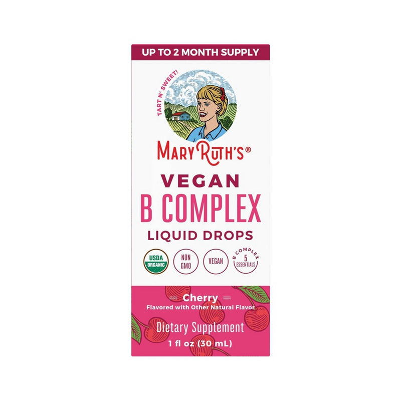 Mary Ruth's Organic Vitamin B-Complex Vegan Liquid - Tart Cherry - 1 fl oz