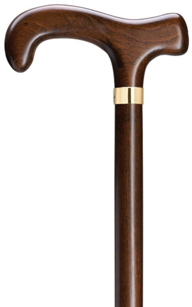 Harvy Cane Hercules Ergo Brass Walnut Extra Wide