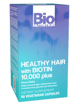 Bio nutrición cápsulas de biotina de cabello sano 60ct