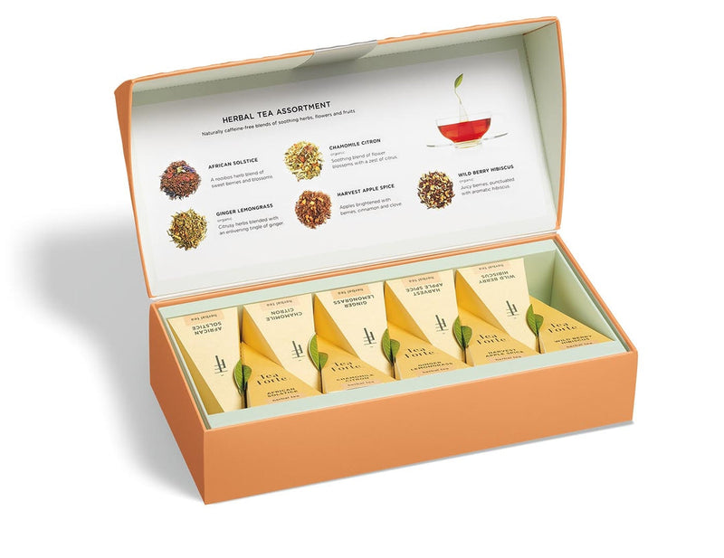 Tea Forte Petite Presentation Box Herbal Tea Assortment 10 Pouches