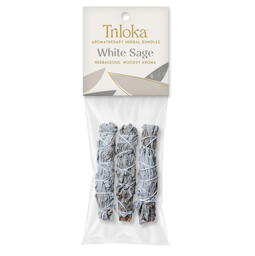 Triloka White Sage Mini Incense 3pack