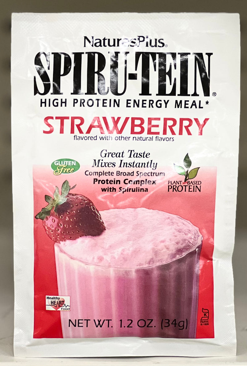 Natures Plus Spirutein Strawberry Pack 1.2Oz