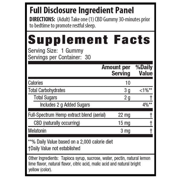 Irwin Naturals CBD + Melatonin Lemon Gummies 30ct