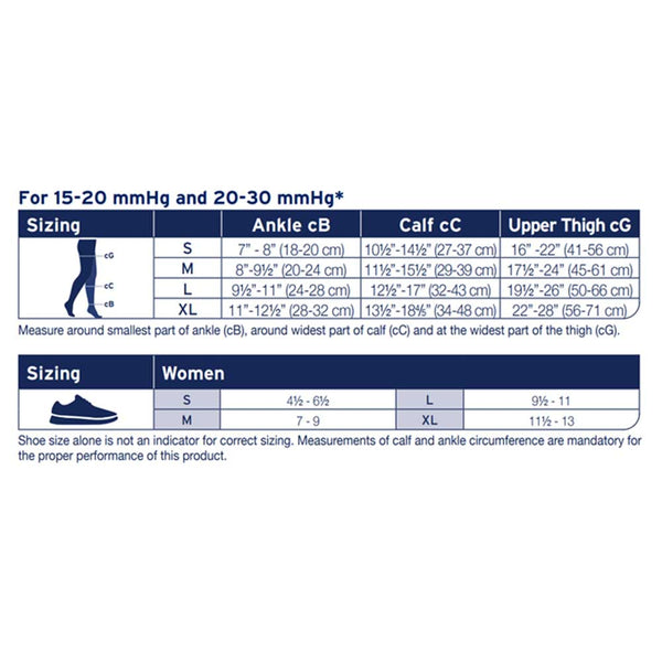 Jobst Activa Sheer Knee High 8-15 Closed Toe Silk Beige