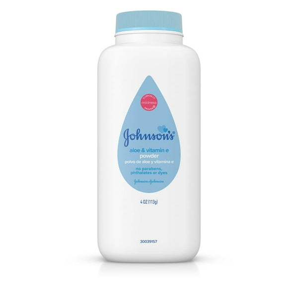 Johnsons Baby Powder con aloe y vitamina E 4oz