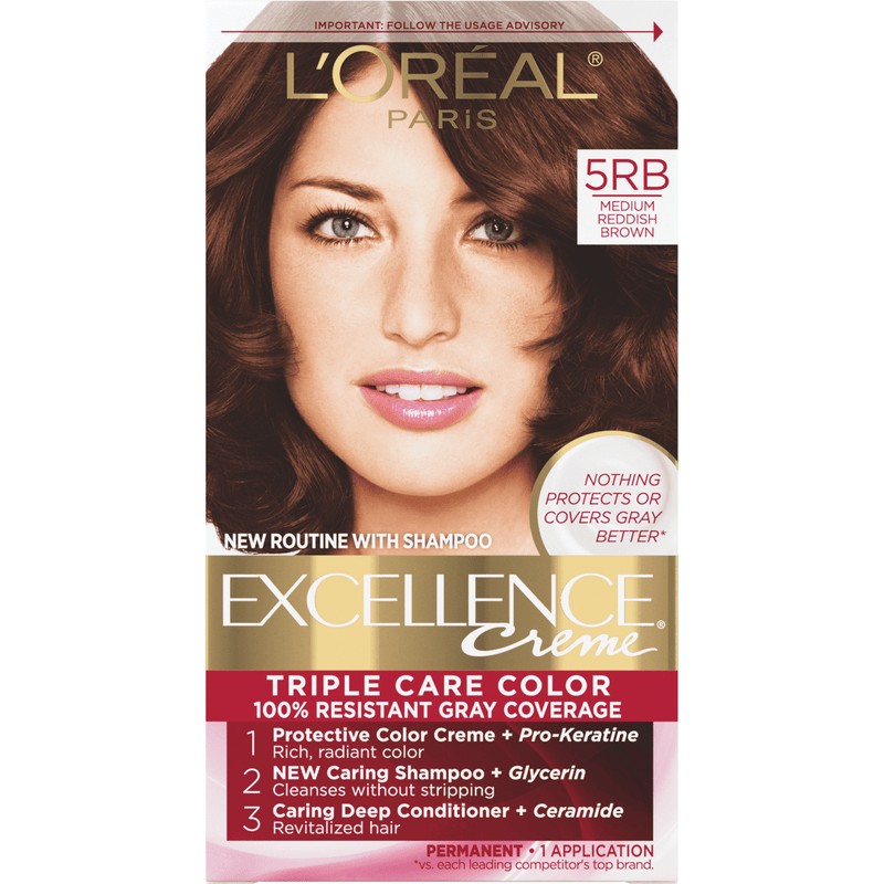 Loreal Excellence Creme Permanent Hair Color 5Rb Med Red Brown