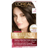 Loreal Excellence Creme Permanent Hair Color 4 Dark Brown