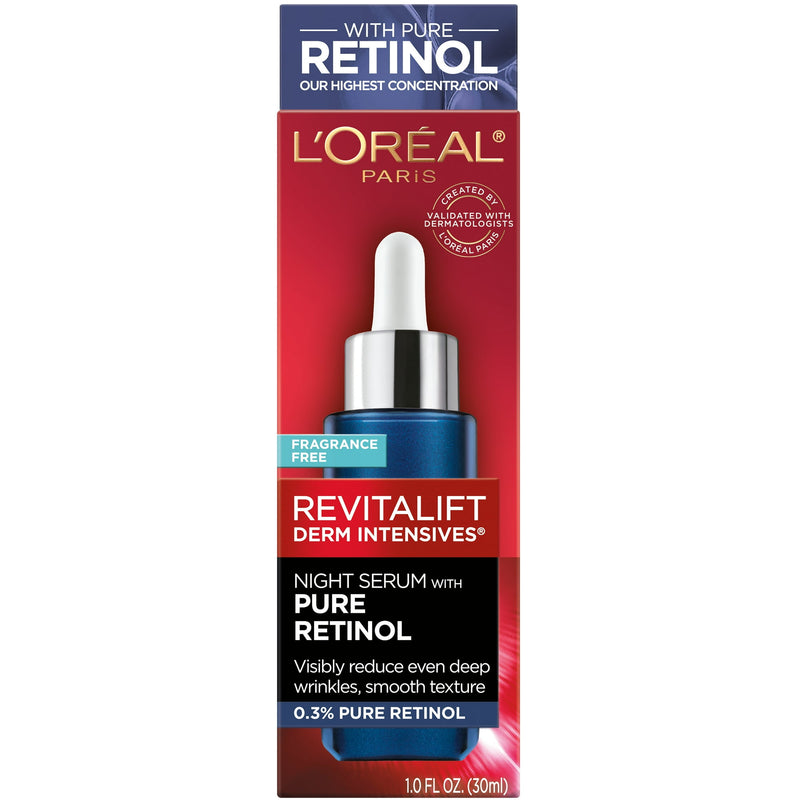 Loreal Paris Revitalift Derm Intensives Night Serum 0.3% Pure Retinol 1oz